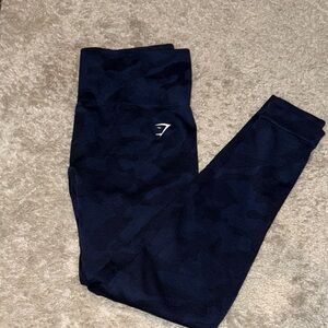 Gymshark Dark Blue Camouflage Leggings